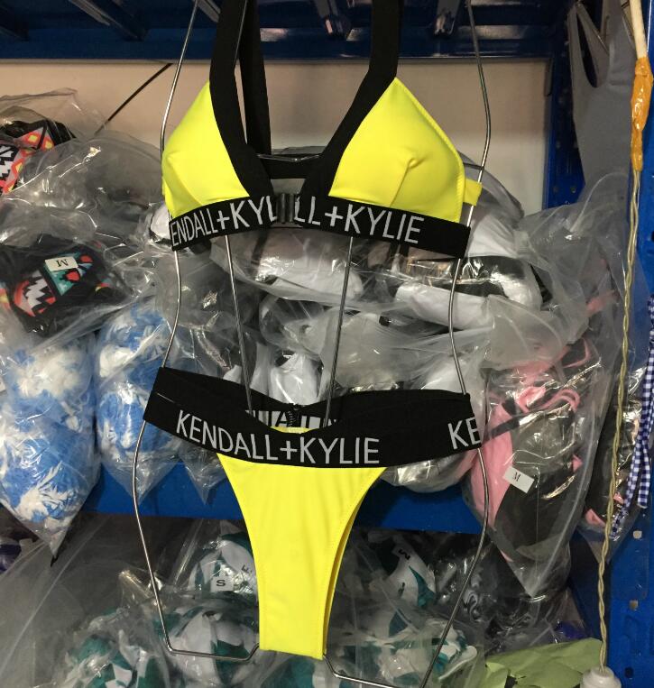 New Summer Europe Fashion Women' Sexy 2pcs Bikini Set Lady' Letters Tankinis Swimsuit Bandage Swimwear Bathing Suit S0012, Yellow
New Summer Europe Fashion Women' Sexy 2pcs Bikini Set Lady' Letters Tankinis Swimsuit Bandage Swimwear Bathing Suit S0012, Yellow