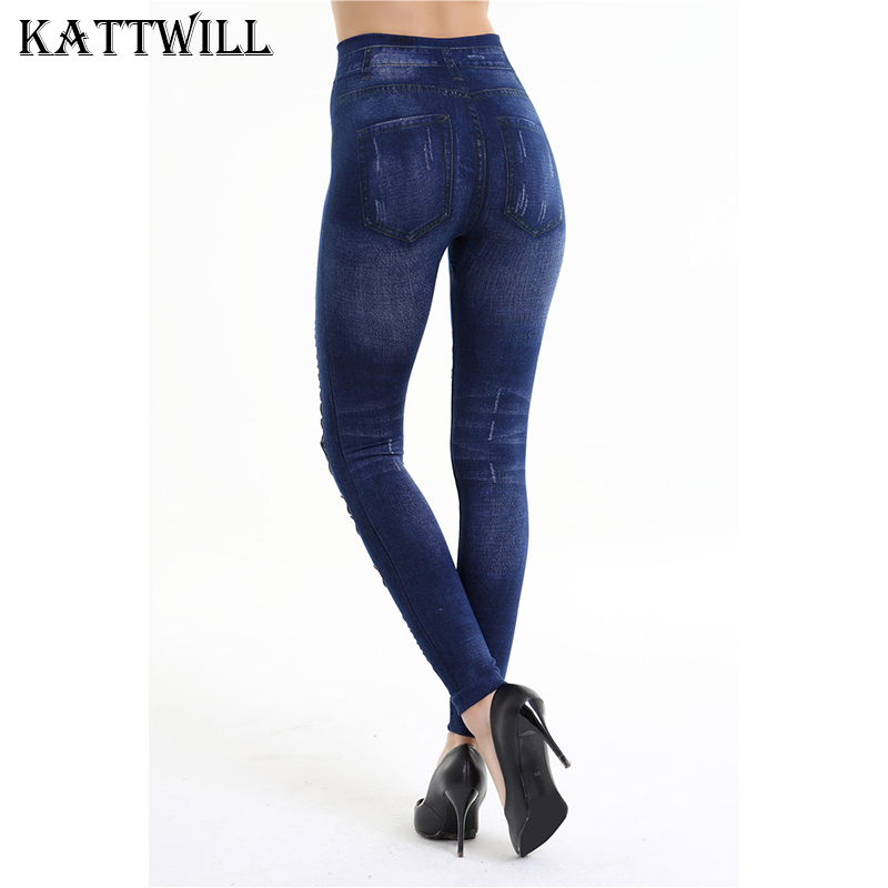 2017 Women's Leggings Jeans For Women Denim Pants With Yarn Splice Fashion Hollow Slim Jeggings Fitness Big Size Denim Leggins
