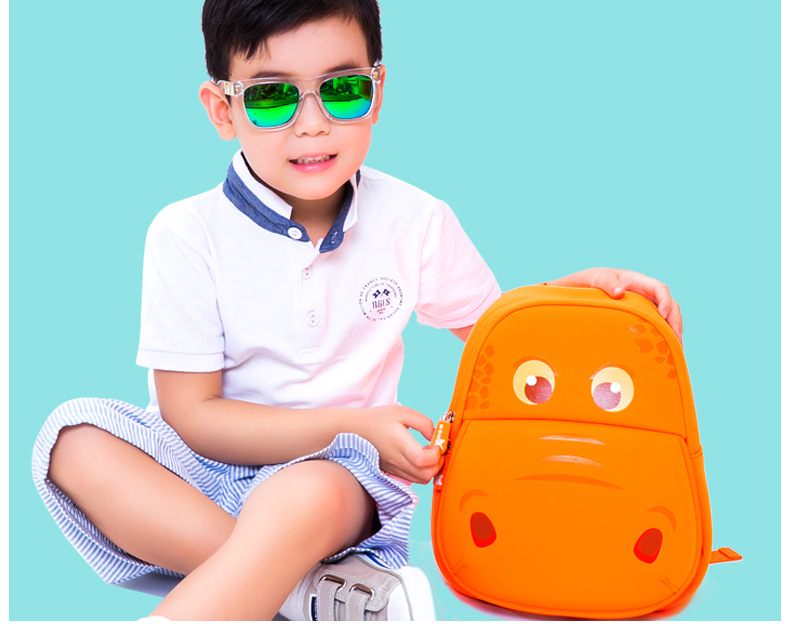Hippo cartoon student School Bag School season children Backpacks 28*26*12cm Shoulders bag C4859