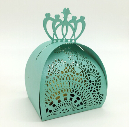 Crown Design Cnady Case Laser Cut Lace Crown Candy Box Wedding Party Candy Box Gifts Box