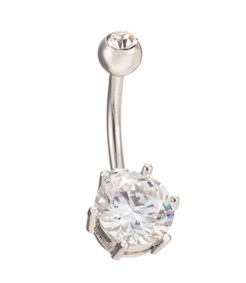 New Prong Setting Round Cut Cubic Zirconia Copper Navel Ring Bar Belly Button Ring Barbell Body Piercing
New Prong Setting Round Cut Cubic Zirconia Copper Navel Ring Bar Belly Button Ring Barbell Body Piercing