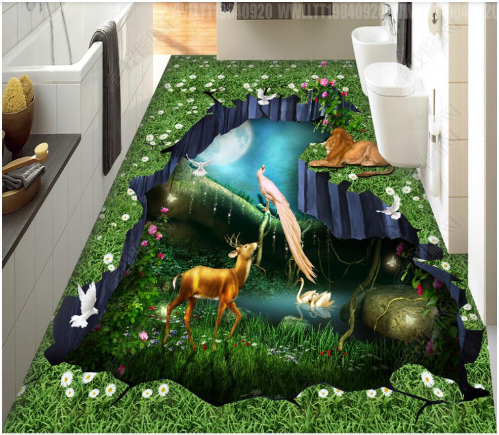 3d pvc flooring custom photo Fairytale forest animal peacock deer kingdom 3D three-dimensional painting floor murals wallpaper for walls 3 d, Green
3d pvc flooring custom photo Fairytale forest animal peacock deer kingdom 3D three-dimensional painting floor murals wallpaper for walls 3 d, Green