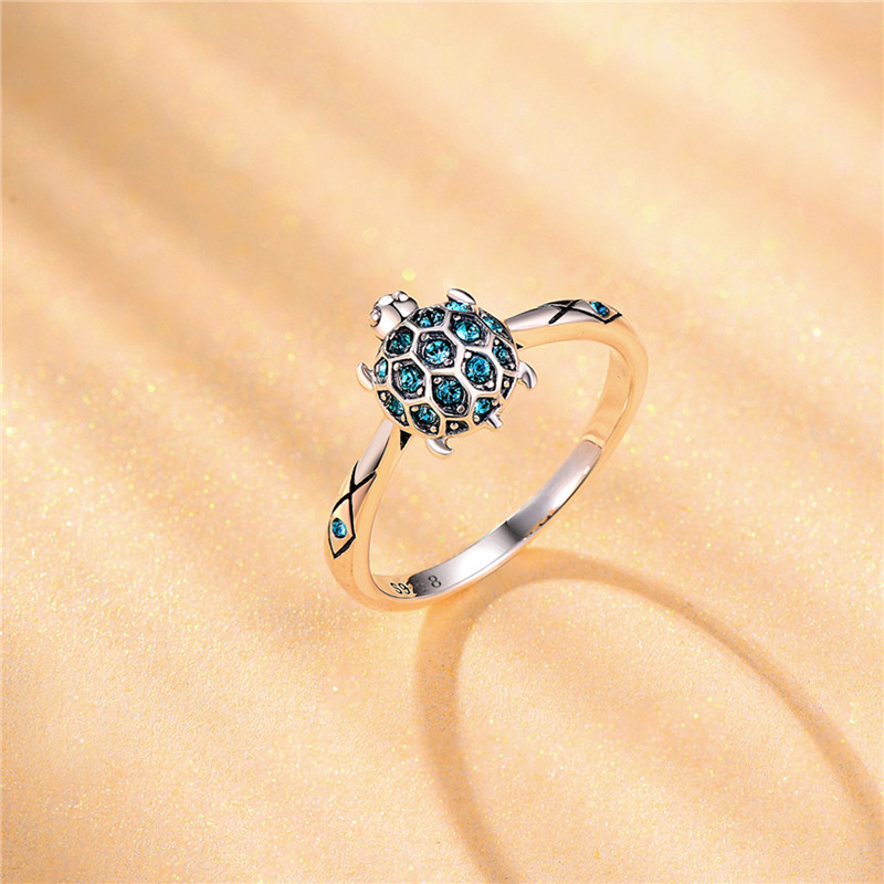 925 Silver Turtle Ring Cute Fashion Jewelry Turtle Ring For Women Young Girl Child Gifts Fit Wedding Engagement Ring S18101607