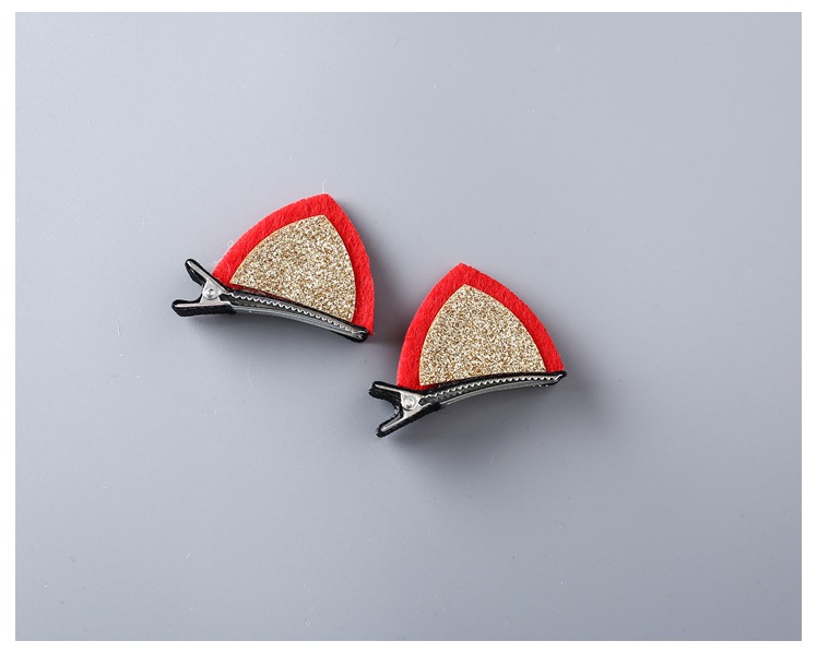 2018 New Baby Girls Fashion Cat Ears Clip With Sequins Ears Girls Hair Clips Cute Rabbit Ears Shape Hairpins Kids Hair Accessories