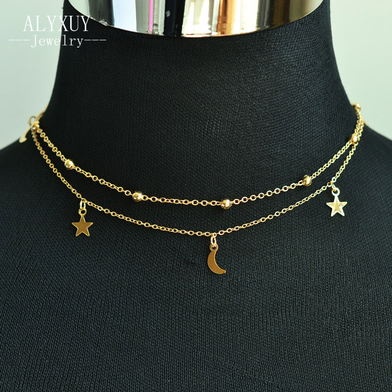 Gold Color Star Moon Pendant Necklaces Women MultiLayer Round Beads Clavicle Chain Chokers Bohemian Fashion Jewelry Accessories
Gold Color Star Moon Pendant Necklaces Women MultiLayer Round Beads Clavicle Chain Chokers Bohemian Fashion Jewelry Accessories