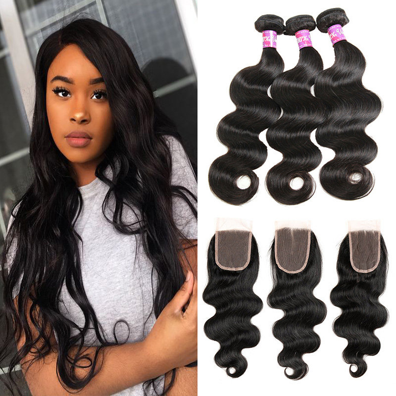 High Quality Grade 10A Brazilian Virgin Human Hair Body Wave 3 Bundles With 4x4 Lace Closure Free/Middle/Three Part Natural Color Extensions, Three part closure
High Quality Grade 10A Brazilian Virgin Human Hair Body Wave 3 Bundles With 4x4 Lace Closure Free/Middle/Three Part Natural Color Extensions, Three part closure