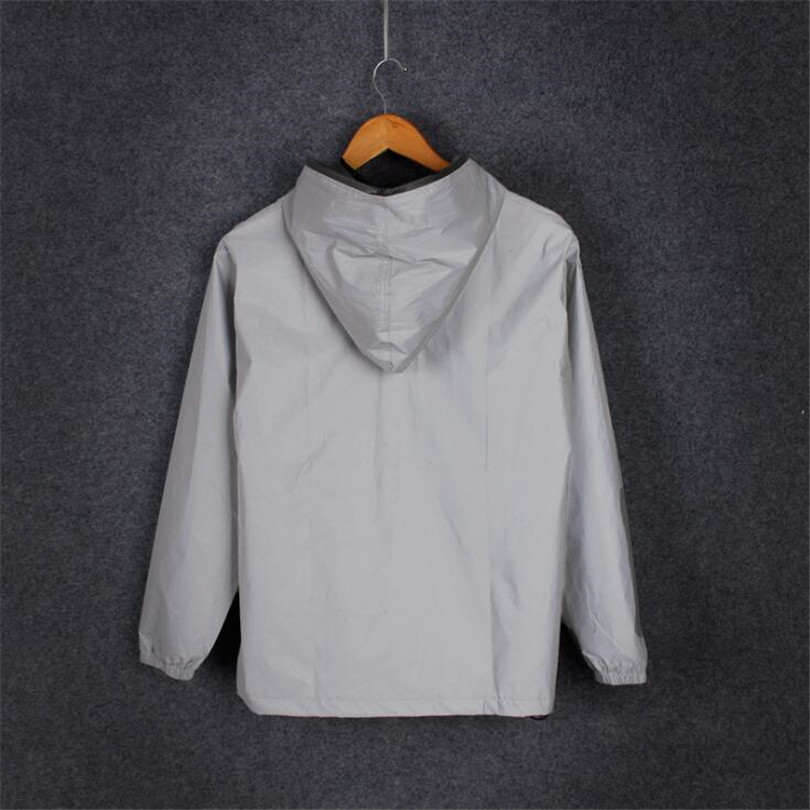 Dropshipping Windbreaker Men Jacket Autumn Reflective 3M Light Hooded Jackets Hip Hop Waterproof Fluorescent Plus S-4XL