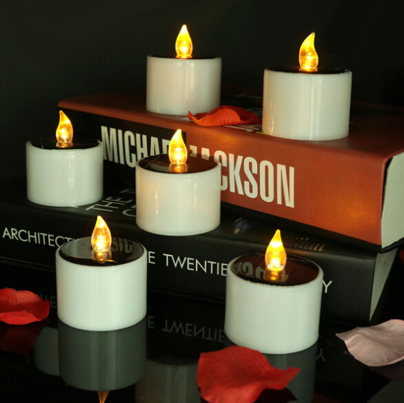 Solar LED Candle Electric LED Candle Light Solar Power Energy Christmas Decoration Holloween Home Decor Eco-friendly