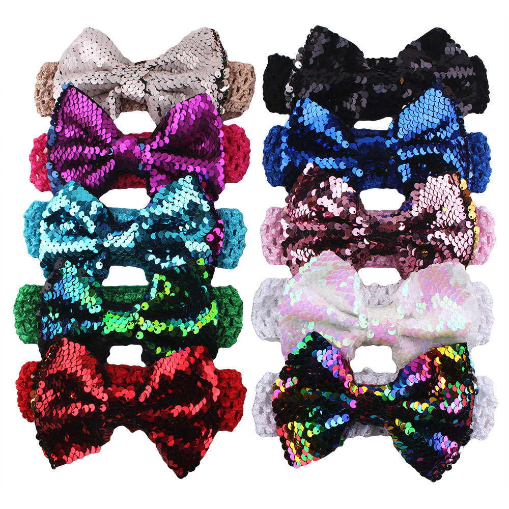 Newest Lovely Baby Girls Big Paillette Bow Headbands Kids Christmas Stripe Poka Dot Head bands Sequins Bowknot Bunny Hair Accessories A9183, Multi-color
Newest Lovely Baby Girls Big Paillette Bow Headbands Kids Christmas Stripe Poka Dot Head bands Sequins Bowknot Bunny Hair Accessories A9183, Multi-color