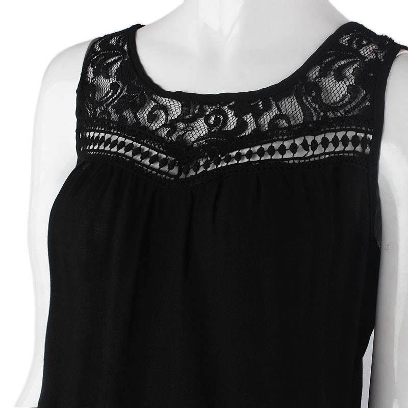 Hot Summer Women Chiffon Blouse Shirts Crochet Lace Vest Sexy Open Back Sleeveless Shirt Tank Tops Blusas Femininas