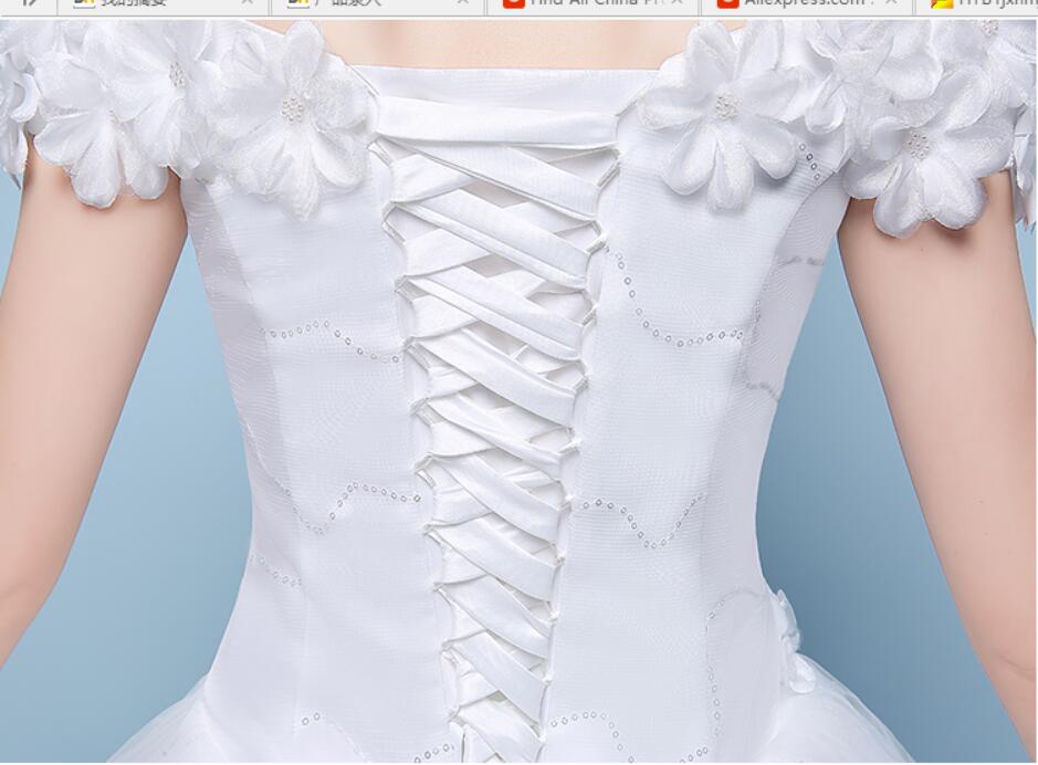 2018 Boat Neck Appliques Wedding Dresses Crystal Elegant Ball Gown Bridal Dress Women Tulle Wedding Gown Vestidos de Novia