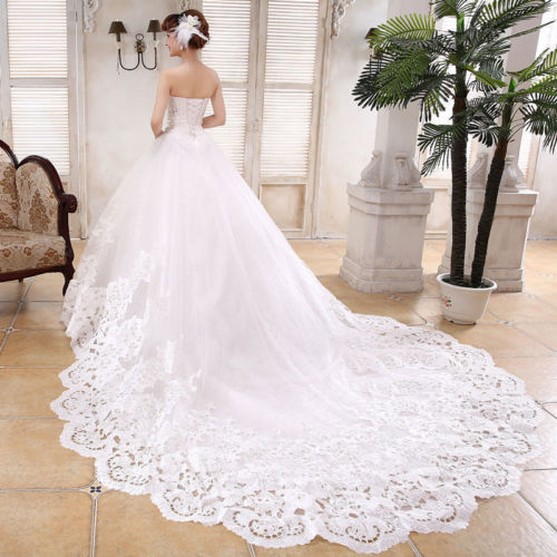 2018 New Hot Beaded White Ball Gown Wedding Dresses Lace Up Plus Size Wedding Party Bridal Gowns