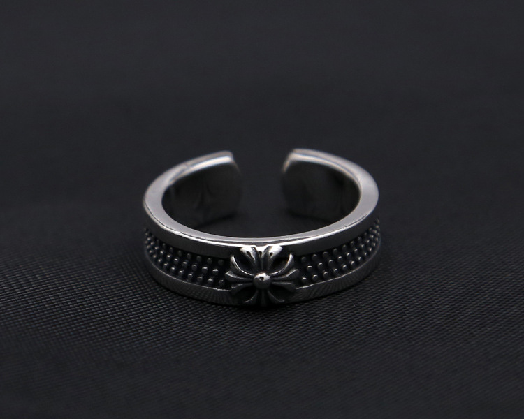 Brand new 925 sterling silver designer jewelry vintage American Europe style open band ring gift for men and women cross shape adjustable