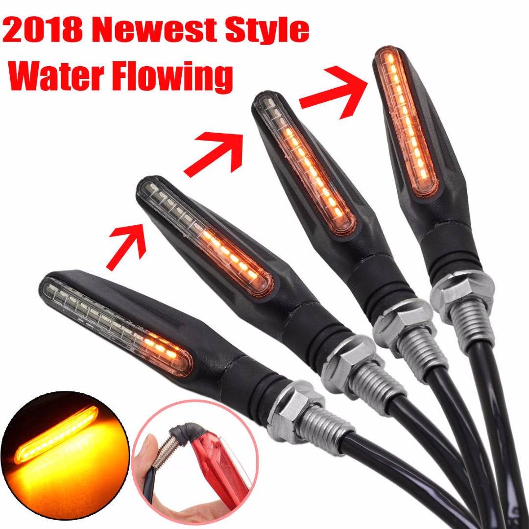4pcs/set Flowing Universal Motorcycle Turn Signal Indicators 12LED 12V Blinkers Flexible Bendable Lamp Light Amber
4pcs/set Flowing Universal Motorcycle Turn Signal Indicators 12LED 12V Blinkers Flexible Bendable Lamp Light Amber