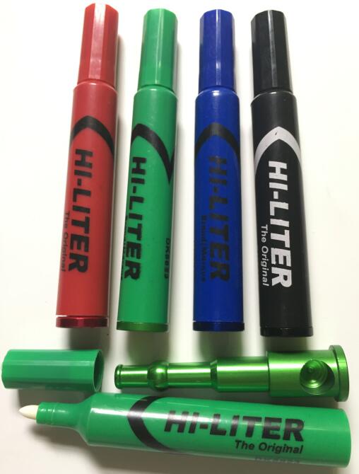 HI LITER Marker Pen Pipe Metal Spoon Herbal Tobacco Cigarette Pipes Sneak a Toke Click n Vape 4.9inch 4 Colors Smoking Tools
HI LITER Marker Pen Pipe Metal Spoon Herbal Tobacco Cigarette Pipes Sneak a Toke Click n Vape 4.9inch 4 Colors Smoking Tools