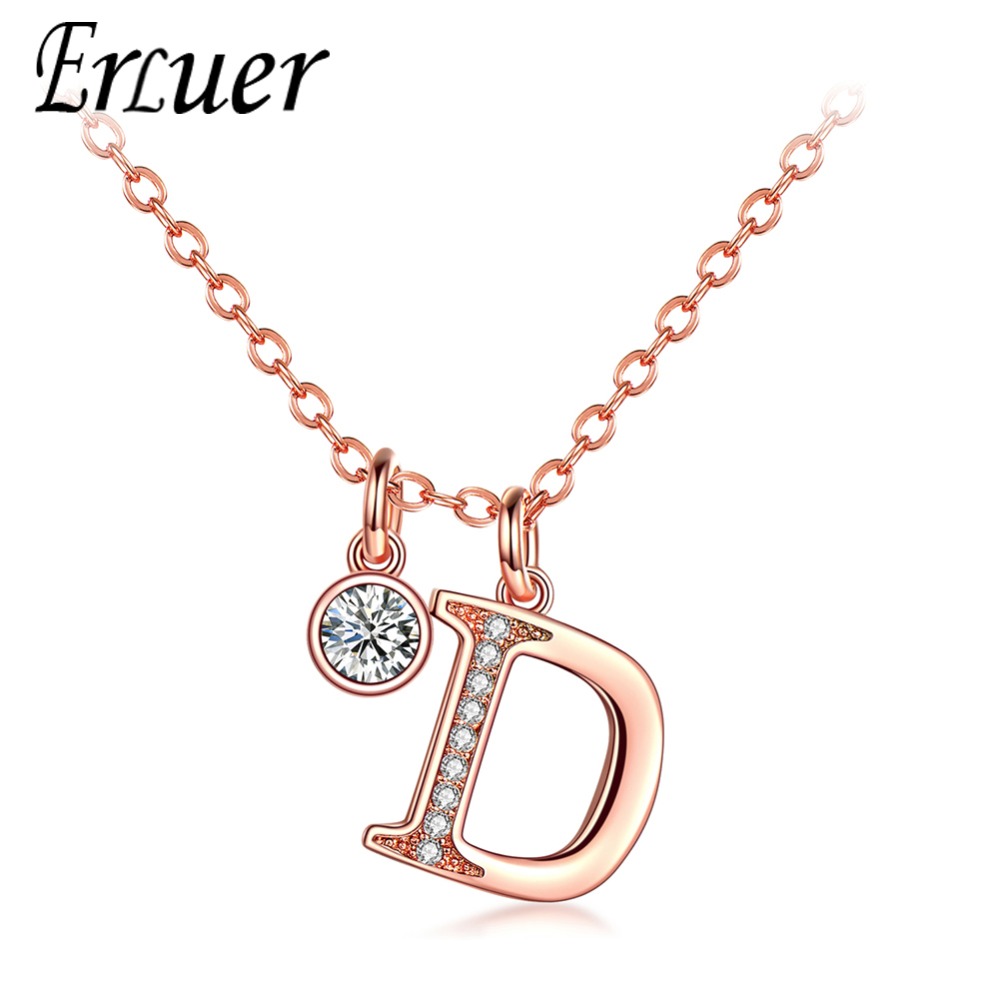 Fashion Zirconia Letter D Necklaces Pendants For Women Girls Rose Silver color Trendy elegant Brands Luxury Jewelry Gift
Fashion Zirconia Letter D Necklaces Pendants For Women Girls Rose Silver color Trendy elegant Brands Luxury Jewelry Gift