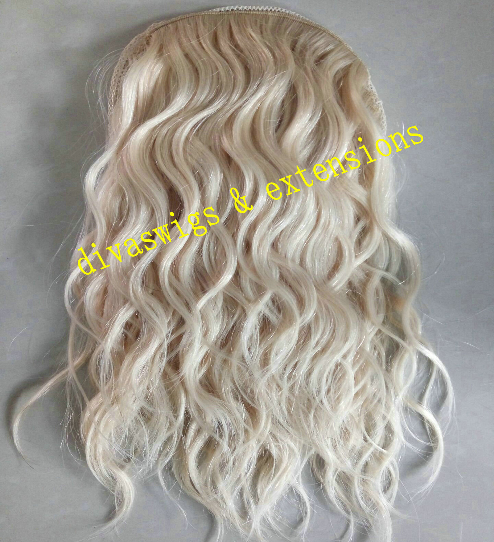White blonde Fuffy wavy ponytail hairpiece color 613 ,Raw virgin hair blond wavy ponytail hair extension 120g 140g
