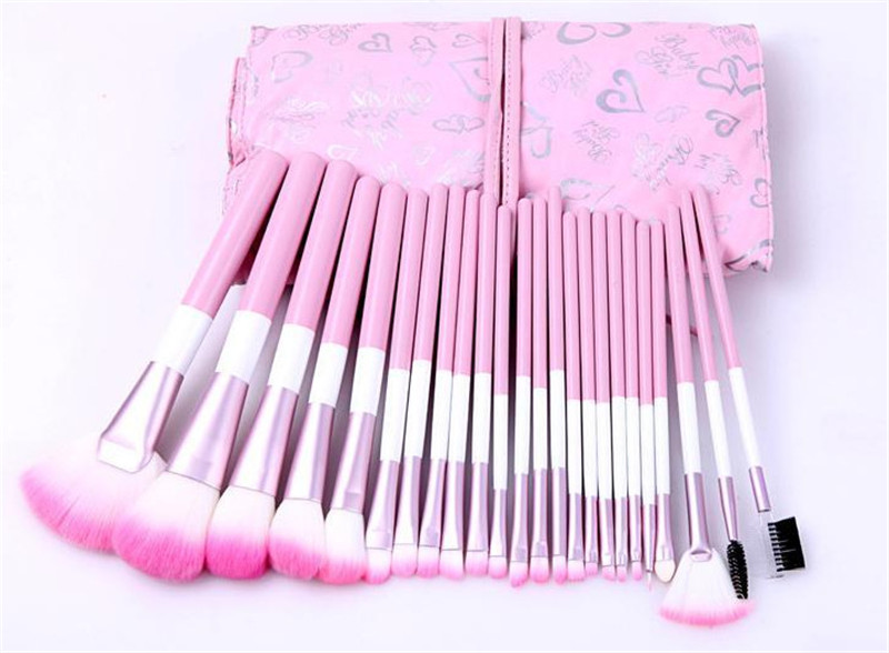 24Pcs Pink Makeup Brushes Set High Quality Pro Blush Foundation Powder Brush Kit Cosmetic Beauty Tools With Pink heart Bag Case DHL free
24Pcs Pink Makeup Brushes Set High Quality Pro Blush Foundation Powder Brush Kit Cosmetic Beauty Tools With Pink heart Bag Case DHL free