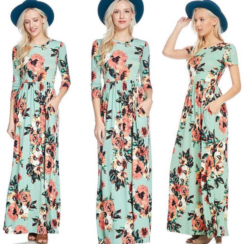 Women Boho Dress Floral Print Evening Gown Party Long Maxi Dress Summer Sundress short sleeve Casual Dresses, Green
Women Boho Dress Floral Print Evening Gown Party Long Maxi Dress Summer Sundress short sleeve Casual Dresses, Green
