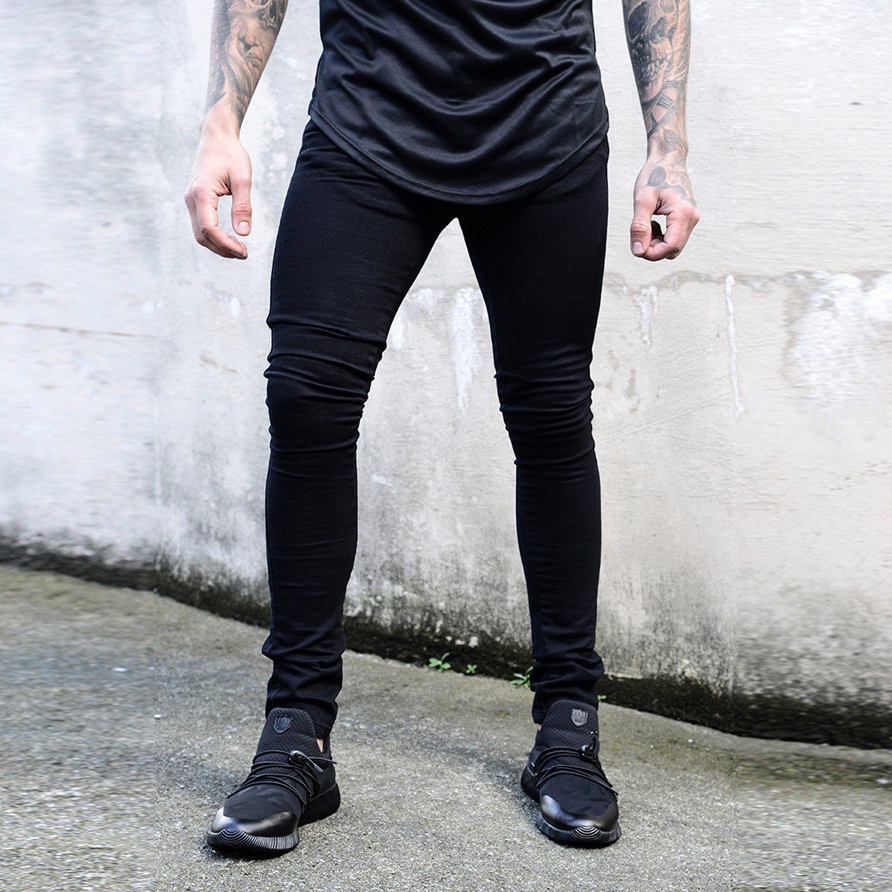 Skinny Jeans Men Black Classic Hip Hop Stretch Jeans Slim Fit Fashion Biker 2018 New Style Tight