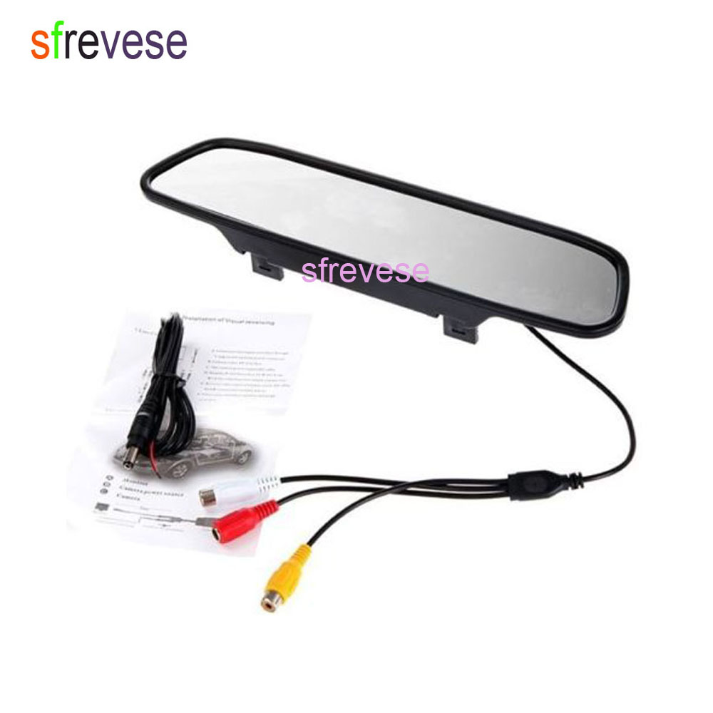 4.3" TFT Screen LCD Car Rearview Mirror Monitor For Car DVR Rear View Camera