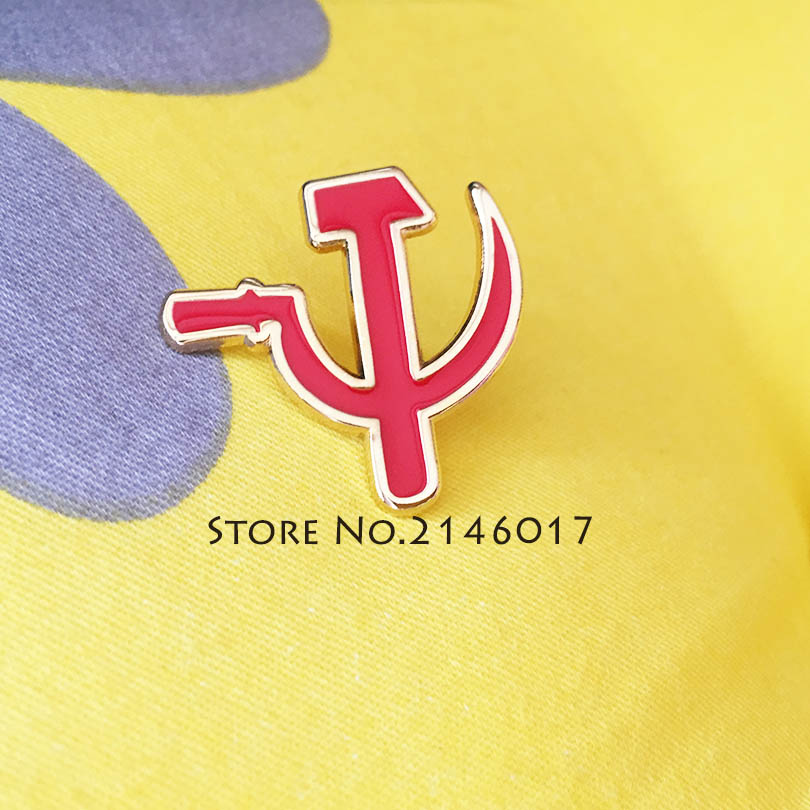 10pcs Sovjet Sikkel Hamer Lapel Pins Military 25mm CCCP USSR Soviet Sickle Hammer Red Enamel Brooch Russia Custom Pin Badge, Gray
10pcs Sovjet Sikkel Hamer Lapel Pins Military 25mm CCCP USSR Soviet Sickle Hammer Red Enamel Brooch Russia Custom Pin Badge, Gray
