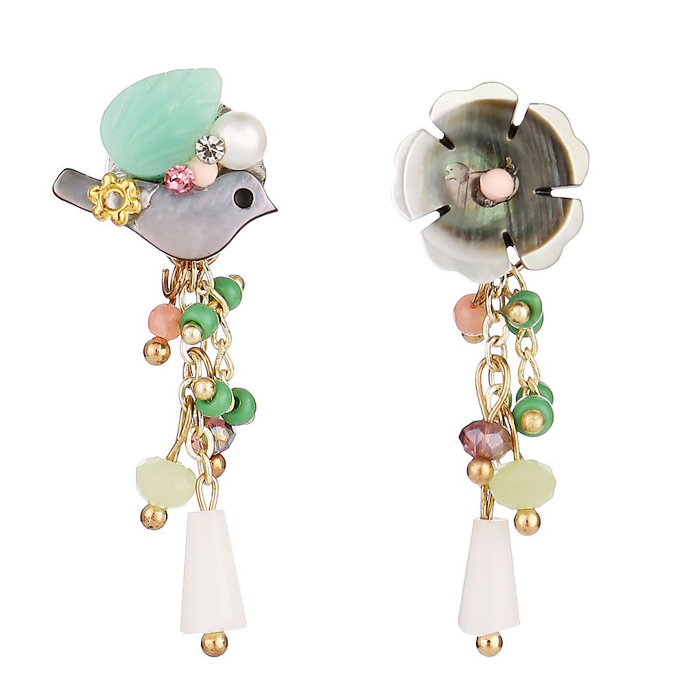 cute cartoon shell flower and bird diamond Tassel dangle Earrings asymmetric female jewelry earring wholesale
cute cartoon shell flower and bird diamond Tassel dangle Earrings asymmetric female jewelry earring wholesale