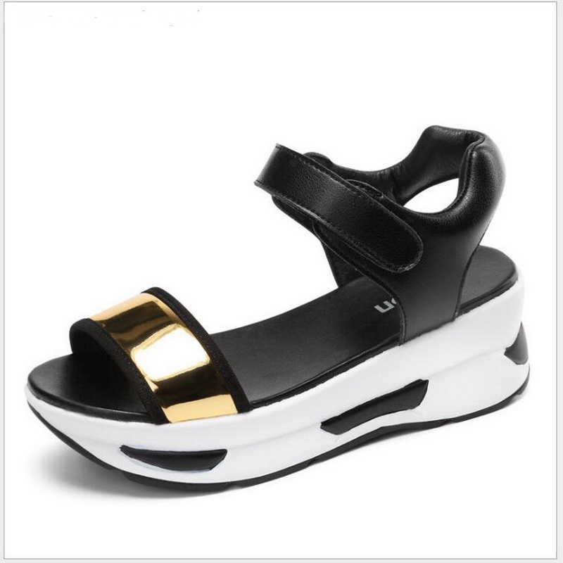 new thick Open Toe Sandal female rocking shoes soft bottom casual shoes fashion gladiator sandals women