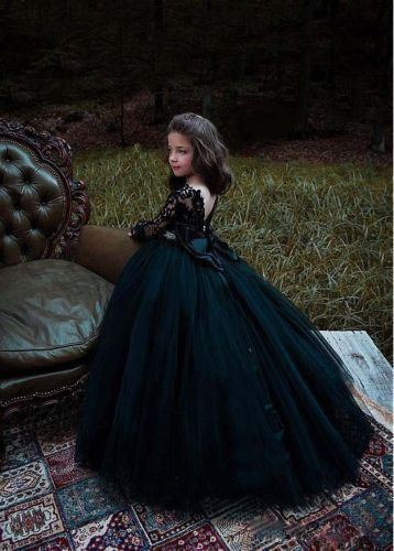 Piece One Flower Girl Dresses Baby Girl Pageant Wedding Prom Gown Shoulder Beaded Appliques Girls Pageant Dress For Girls Kids Formal Wear