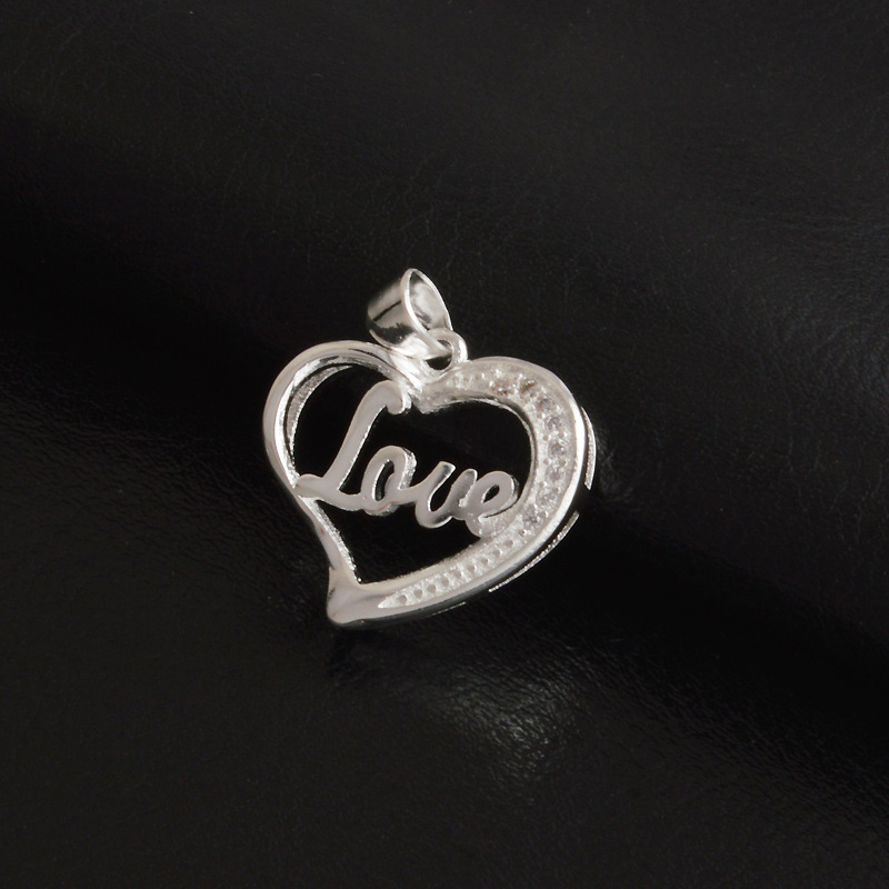 Silver Jewelry Pendant Fine LOVE heart-shaped clavicle chain 925 jewelry silver plated Necklace Pendants Fashion gift necklace Top Quality