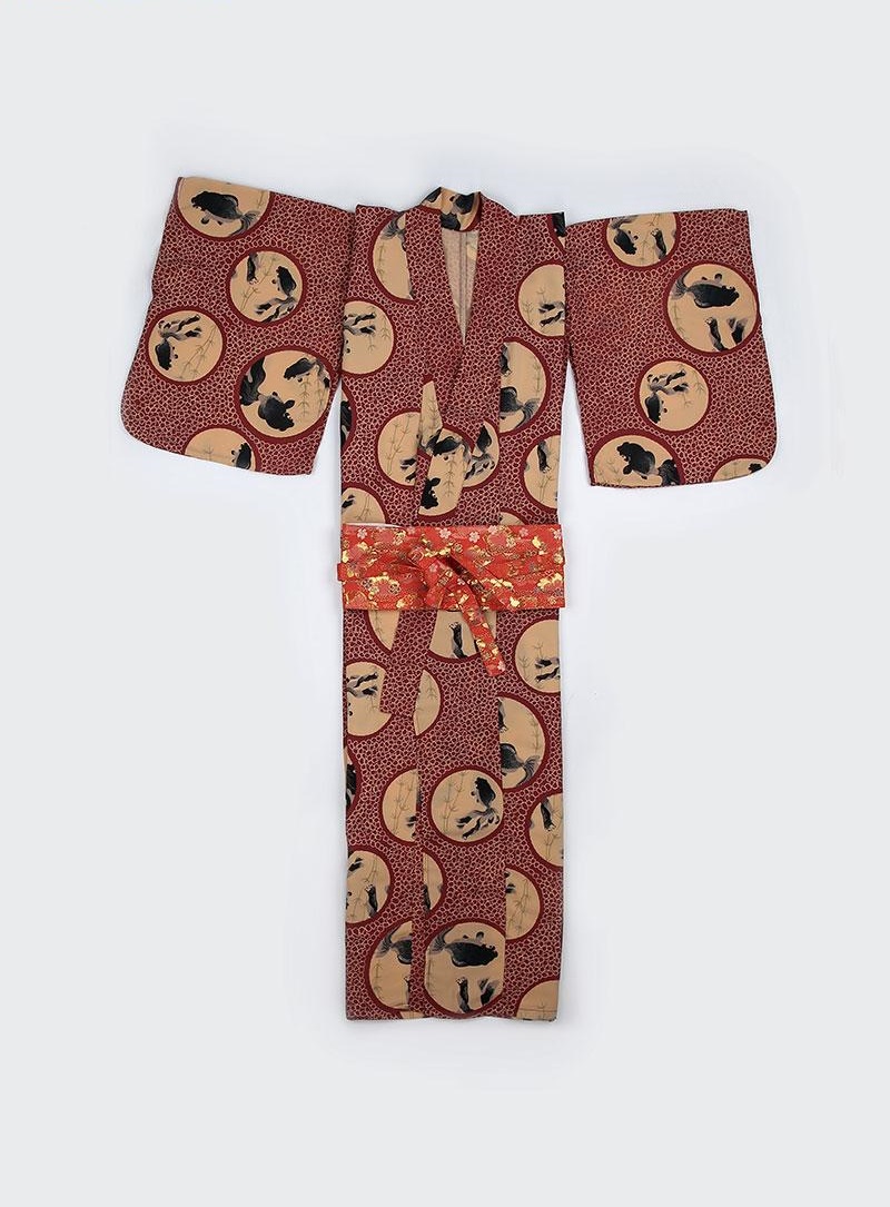 Asian Traditional Standard Japanese Floral Kimono Sexy Women's Cotton Kimono bath Robe Pajamas Nightdress Japan Living clothing