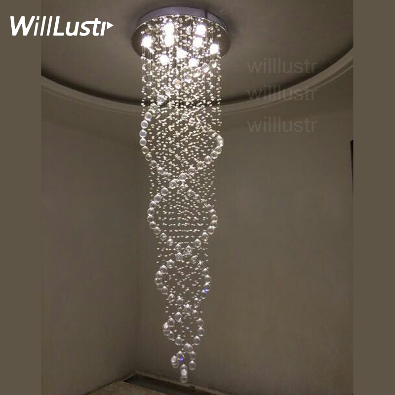 chandeliers crystal pendant lamp spiral crystal pendant light K9 crystal chandelier LED lamp suspension lighting hotel lobby lounge con04 ing
