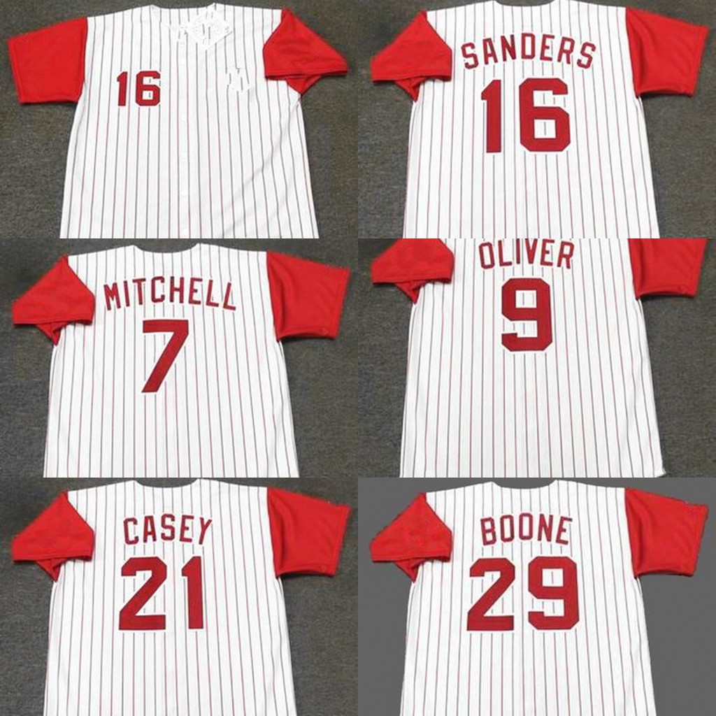 7 KEVIN MITCHELL 9 JOE OLIVER 16 REGGIE SANDERS 21 SEAN CASEY Baseball Jersey men women youth stitched
7 KEVIN MITCHELL 9 JOE OLIVER 16 REGGIE SANDERS 21 SEAN CASEY Baseball Jersey men women youth stitched