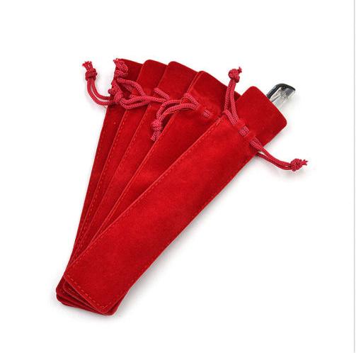 New Rope Locking Gift Bag Velvet Pen Pouch Holder Single Pencil Bag Pen Case Storage Boxes & Bins 15Pcs