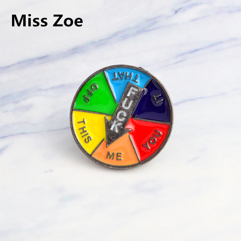 Miss Zoe Cartoon Turntable pins F--K THIS THAT OFF ME YOU IT brooch Button pin Denim Jacket Pin Badge Jewelry Gift for friend, Gray
Miss Zoe Cartoon Turntable pins F--K THIS THAT OFF ME YOU IT brooch Button pin Denim Jacket Pin Badge Jewelry Gift for friend, Gray
