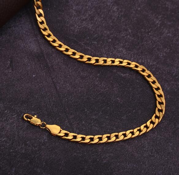 6 mm*16-30 inch 18k gold plated necklace fashion personality sautoir Man/woman gold couples necklace accessories hip hop