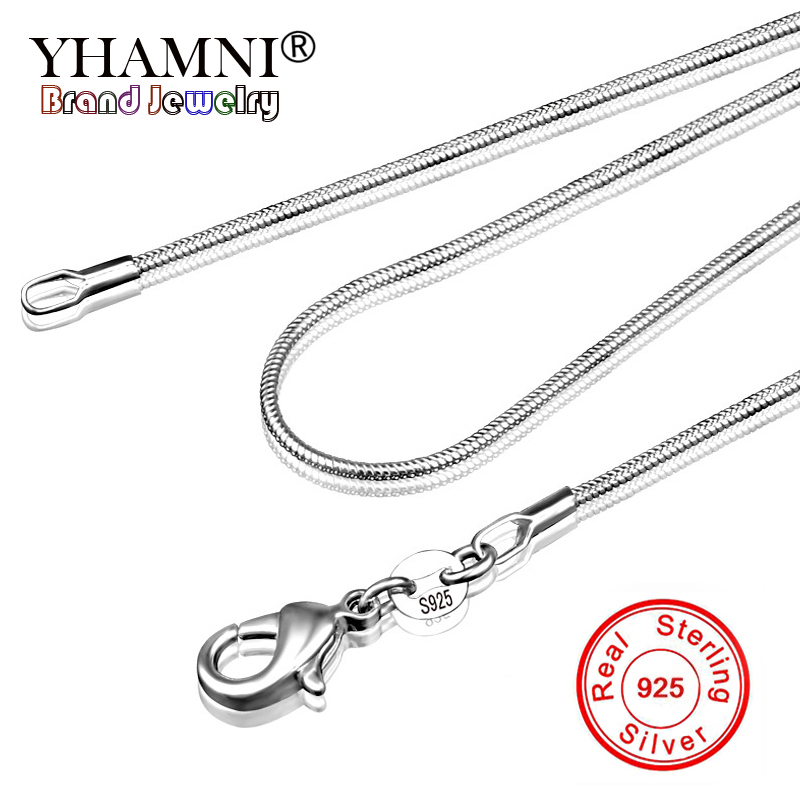 YHAMNI Long 16-32inch (40-80cm) 100% Authentic Solid 925 Sterling Silver Chokers Necklaces 1mm Snake Chains Necklace for Women YDHX01
YHAMNI Long 16-32inch (40-80cm) 100% Authentic Solid 925 Sterling Silver Chokers Necklaces 1mm Snake Chains Necklace for Women YDHX01