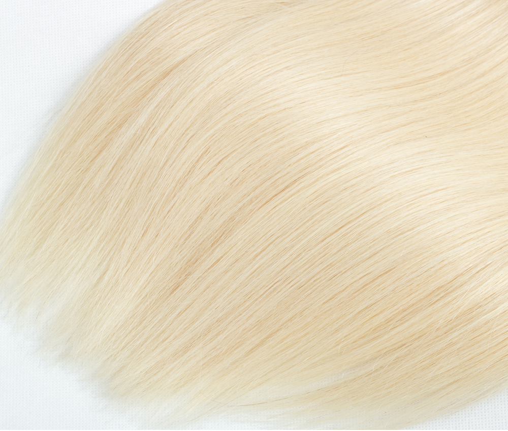 9A Grade 613# Bleach Blonde 13x4 Lace Frontal Closures With 3 Bundles Brazilian Peruvian Indian Malaysian Straight Virgin Human Hair Weaves