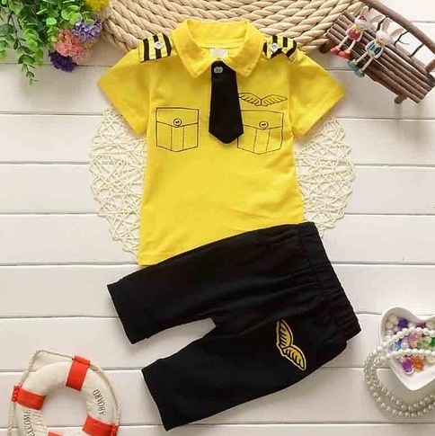 2018 Childrens Clothes Suits Children Baby Boys Summer Clothing Sets Cotton Kids Tie Gentleman Outfits Child Short Sleeve Tops T Shirt