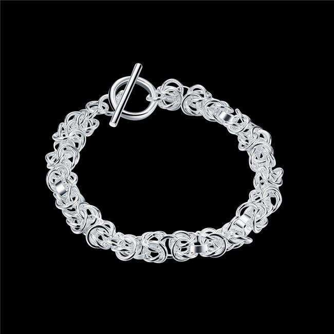 Faucet TO Bracelet sterling silver plated bracelet ; Free shipping men and women 925 silver bracelet SPB033