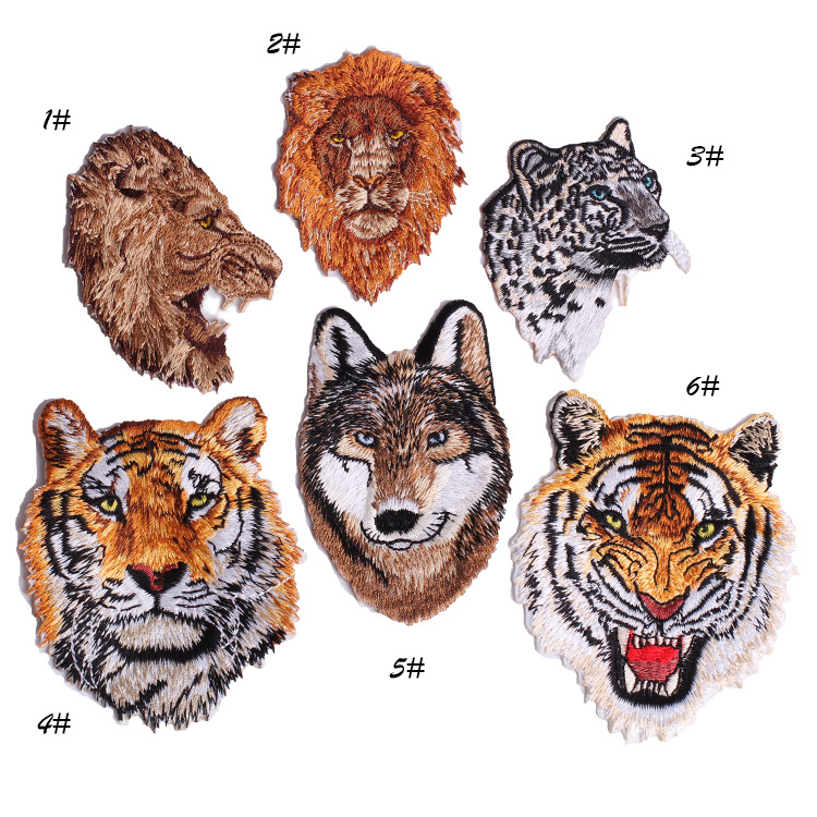 

Embroidered small and big Tiger Patch Iron Sewing Applique Patches Shirt Bag Jacket Badges for Clothing Animal Patch