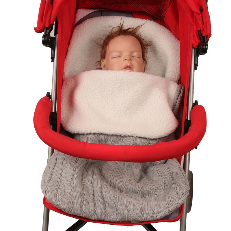 Urijk Children Swaddle Wrap Warm Wool Crochet Knitted kid Infant Sleeping Bag Baby Swaddling Blanket Sleep Bags baby blanket
