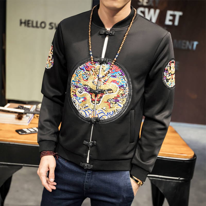 High Quality Men Jackets Casual Several Colors Chinese Style Loose Embroidered Button Jacket Men Autumn Casacas Para Hombre, White
High Quality Men Jackets Casual Several Colors Chinese Style Loose Embroidered Button Jacket Men Autumn Casacas Para Hombre, White