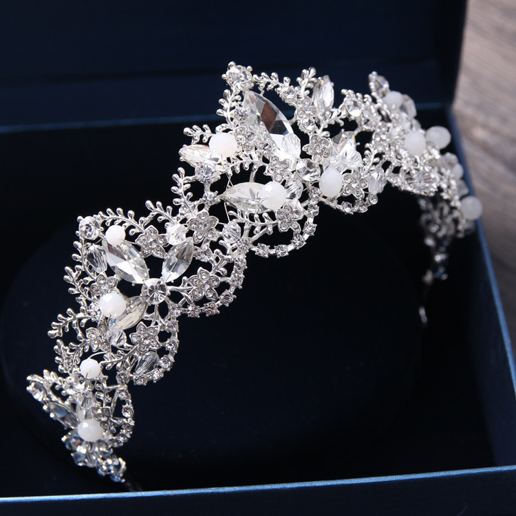 Sliver Plated Wedding Crown Bridal Bridesmaid Flower Girls Crystal tiara Rhinestone crown headband Wedding Dress Studio Tiara Sweet 16