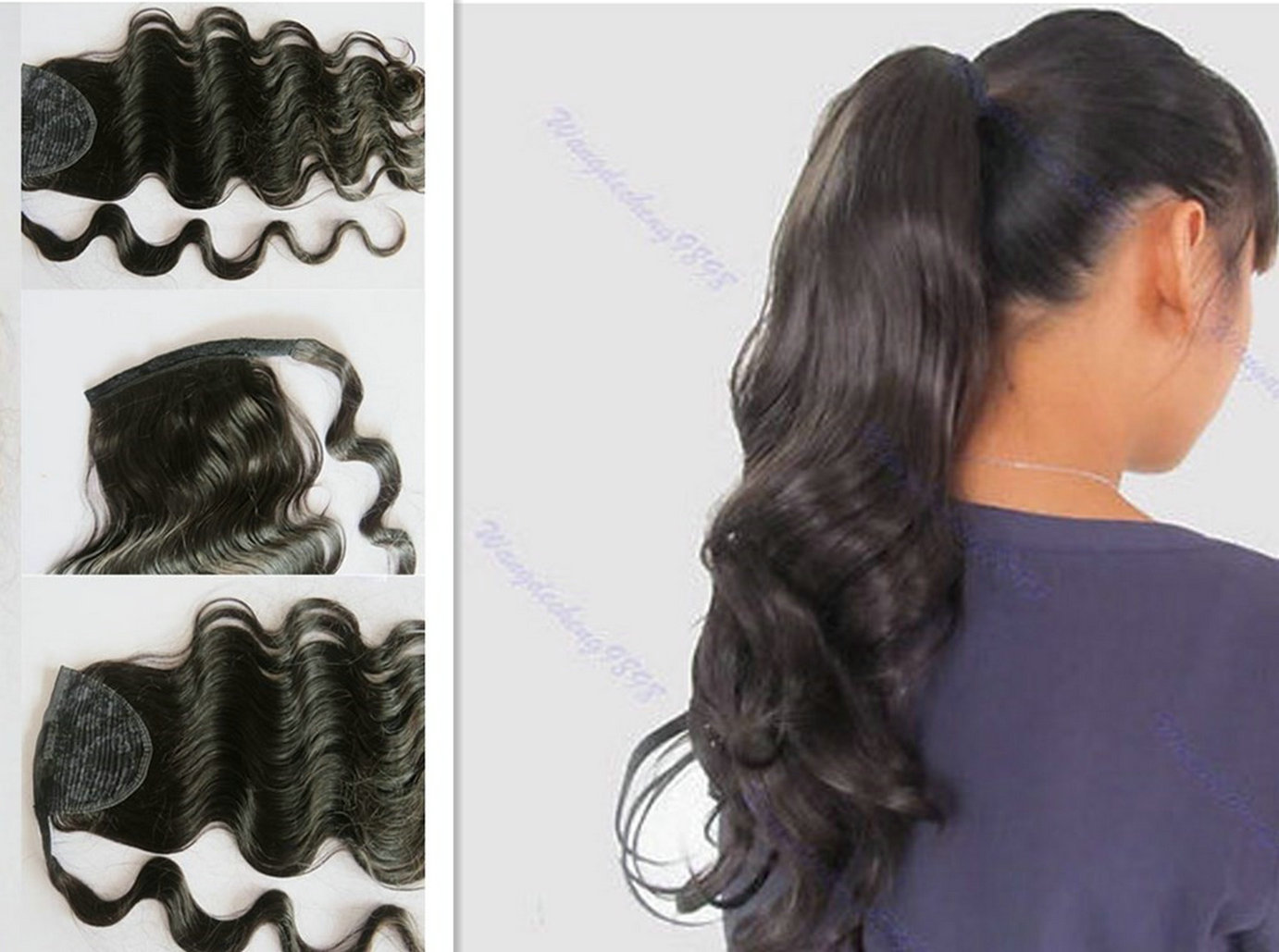 Wet wavy ponytail hairpiece human hair body wave drawstring ponytail hair extension for black women cheap for sale natural black 1b
Wet wavy ponytail hairpiece human hair body wave drawstring ponytail hair extension for black women cheap for sale natural black 1b