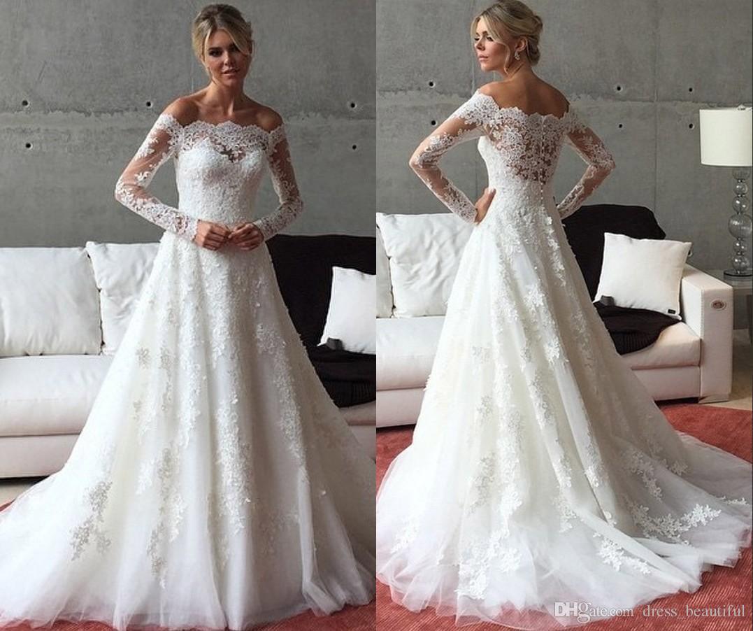A Line Long Sleeve Boat Neck Tulle Lace Applique Wedding Dresses Robe De Mariee Princesse Court Train Vestidos De Novia, Red
A Line Long Sleeve Boat Neck Tulle Lace Applique Wedding Dresses Robe De Mariee Princesse Court Train Vestidos De Novia, Red