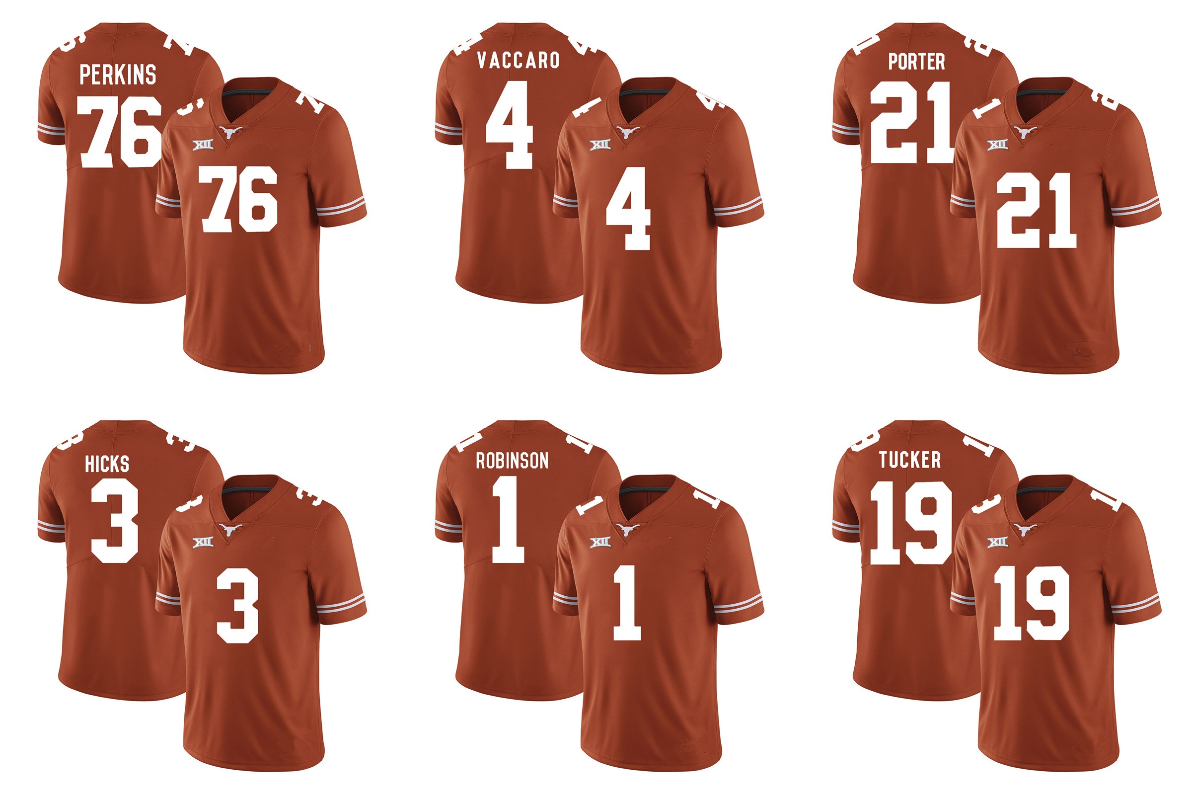 Texas Longhorns College Football Jersey Porter 21 Perkins 76 Vaccaro 4 orange Mix Order size S-3XL Factory Outlet- 2018 New, Orange 30
Texas Longhorns College Football Jersey Porter 21 Perkins 76 Vaccaro 4 orange Mix Order size S-3XL Factory Outlet- 2018 New, Orange 30