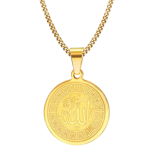 Mens Necklace Round Shaped 29mm Wide Gold Plated Surgical Stainless Steel Statement Necklaces Men Prayer Jewelry
Mens Necklace Round Shaped 29mm Wide Gold Plated Surgical Stainless Steel Statement Necklaces Men Prayer Jewelry