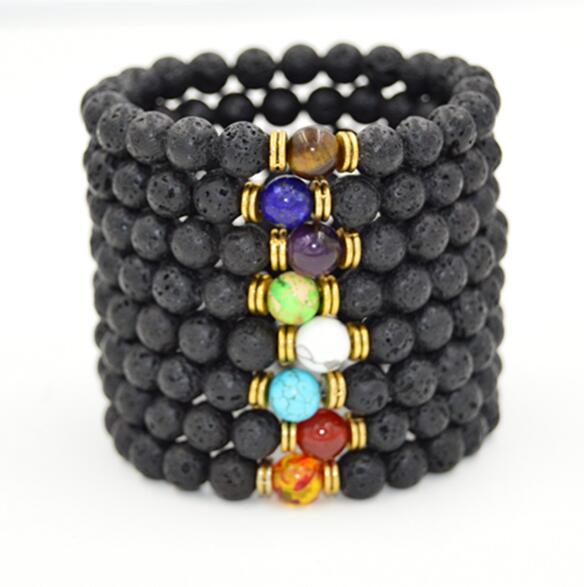 Silver gold color 9Styles 8mm Natural Lava Rock Stone Beads Chakra Bracelet volcanic Stone Essential Oil Diffuser Bracelet
Silver gold color 9Styles 8mm Natural Lava Rock Stone Beads Chakra Bracelet volcanic Stone Essential Oil Diffuser Bracelet