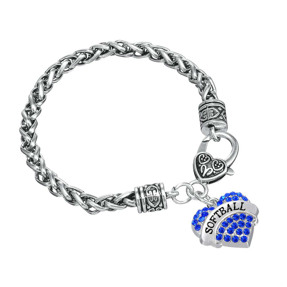 Gift Fashion Fitness Bodybuilding Plating SOFTBALL Rhinestone Mixcolor Crystal Heart Charm Bracelets For Women Jewelry Rhodium
Gift Fashion Fitness Bodybuilding Plating SOFTBALL Rhinestone Mixcolor Crystal Heart Charm Bracelets For Women Jewelry Rhodium